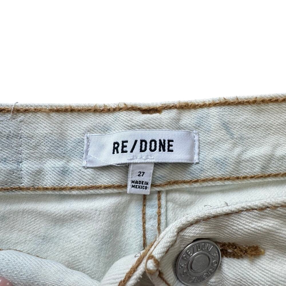 Re/Done 90s High Rise Loose Jeans Button Fly Bleached Wash Denim Size 27 - Picture 4 of 7